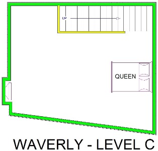 A level C layout view of Sand 'N Sea's beachfront house vacation rental in Galveston named Waverly 